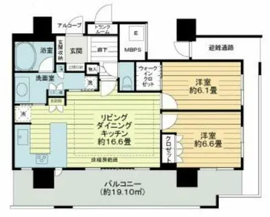 エルザグレース堀江タワー【23階】の間取り