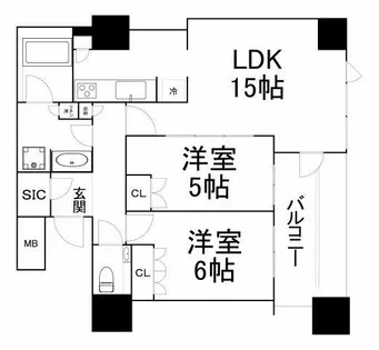 クラッシィタワー淀屋橋【20階】の間取り