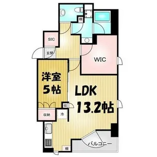プラウドタワー名駅南【13階】の間取り