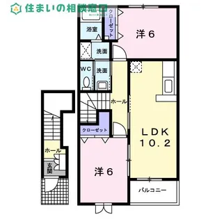 愛知県岡崎市筒針町字池田【アパート】の間取り