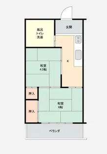パティオソラール浜寺【2階】の間取り