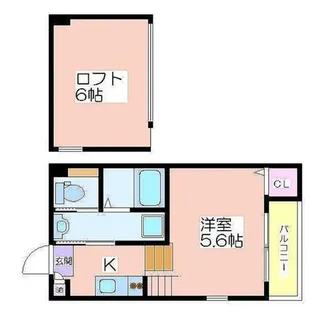 ハーモニーテラス安立Ⅱ【2階】の間取り