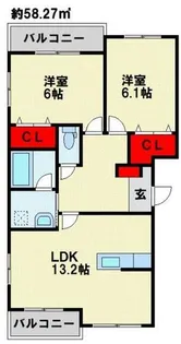 福岡県北九州市八幡西区上の原3丁目【マンション】の間取り
