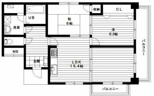 マローネ谷町【10階】の間取り