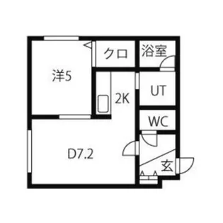 ブランノワール東区役所【101号室】の間取り