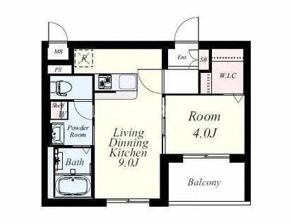 フランディオール吉塚【4階】の間取り