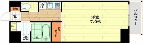 大阪府大阪市西区本田2丁目【マンション】の間取り