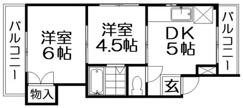三木ハイツ【2階】の間取り