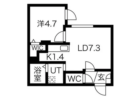 北海道札幌市西区二十四軒一条2丁目【マンション】の間取り