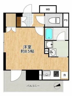 メトライズ森ノ宮中央【6階】の間取り