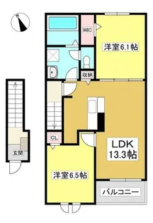 エル豊岡 Ⅱ【203号室】の間取り