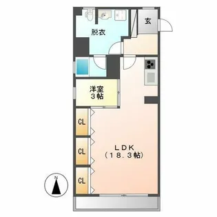 C.P.Pure1608【11階】の間取り