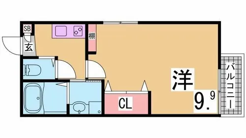 兵庫県神戸市須磨区妙法寺字道正川【アパート】の間取り
