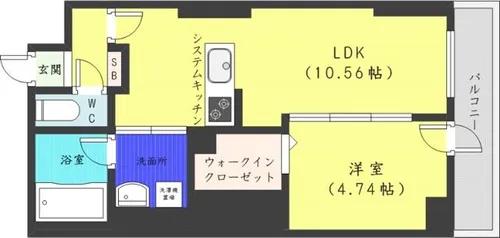 S-RESIDENCE近代美術館前【3階】の間取り