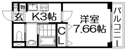 リヴィックスマンション【5階】の間取り