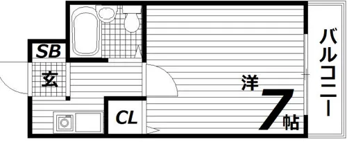 リベラルハウス【4階】の間取り