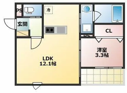 福岡県久留米市津福本町【アパート】の間取り