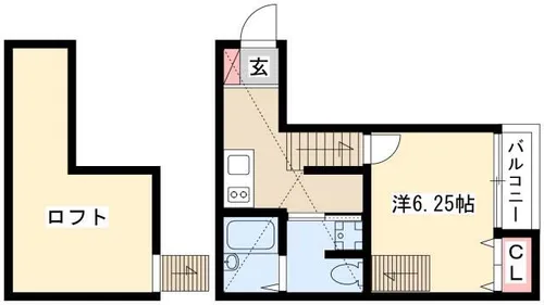エステート亀島【201号室】の間取り