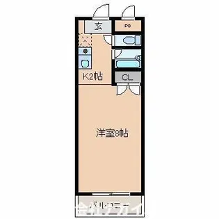 アレックスやしろ【414号室】の間取り