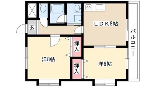 グランドヒルズ江松【3階】の間取り