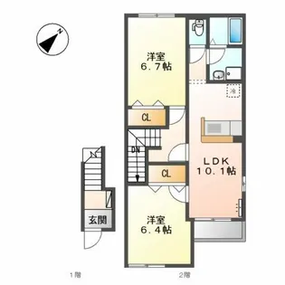 グランハイム【2階】の間取り