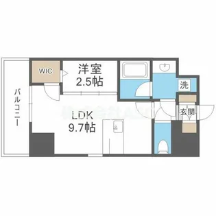AFFLUENCE難波EAST【702号室】の間取り