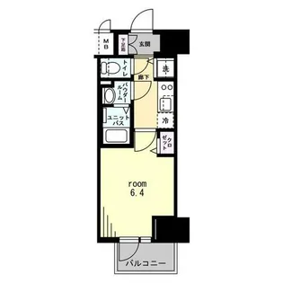 ララプレイス難波シエール【15階】の間取り