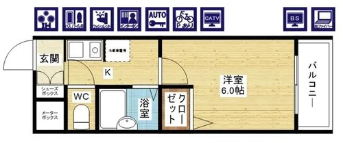 ノルデンハイム上新庄Ⅱ【1階】の間取り