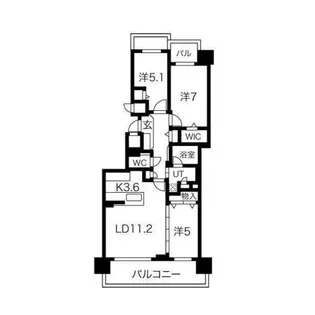 ブランズ北33条【2階】の間取り