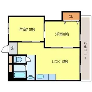 マンションサンヒルズ【4階】の間取り