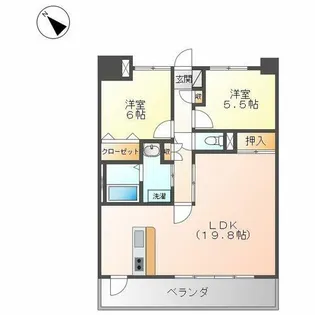 ファヴォール白壁【803号室】の間取り