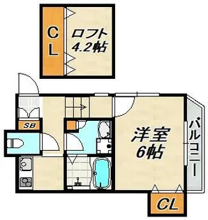 グランメール腕塚ANNEX【1階】の間取り