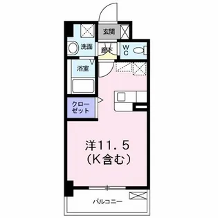福岡県福岡市東区箱崎1丁目【マンション】の間取り