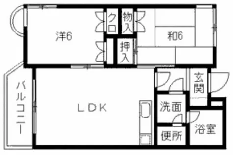 福岡県福岡市南区高宮1丁目【マンション】の間取り