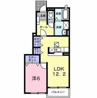 ルナ パレス A【1階】の間取り