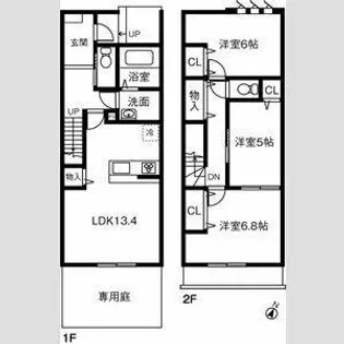 グランファミール【102号室】の間取り