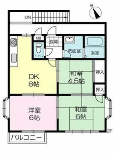 アーバン山崎【201号室】の間取り