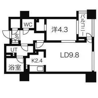 プライムメゾン南2条【8階】の間取り