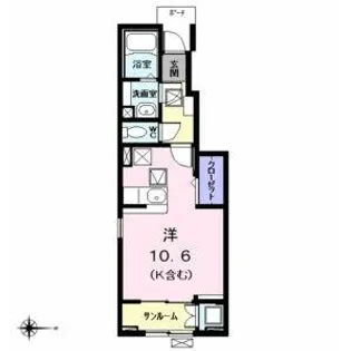 グレース シャトレ 二番【1階】の間取り