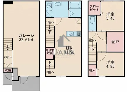 THE BASE HARA【4号室】の間取り