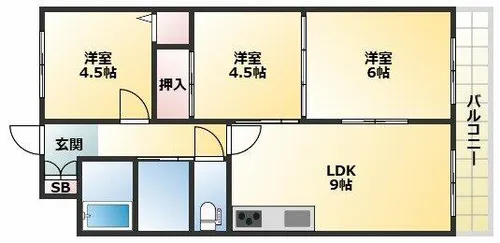 メゾンラシャンテ【2階】の間取り
