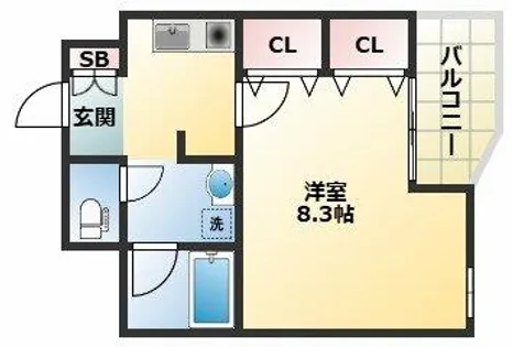 ラシーヌ喜連【6階】の間取り