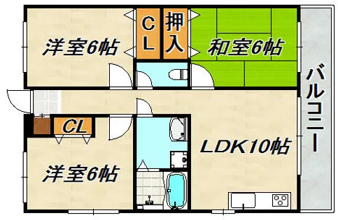 エトワール須磨【1階】の間取り