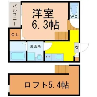 愛知県名古屋市中区新栄町2丁目【アパート】の間取り