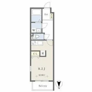 1Rの間取り画像