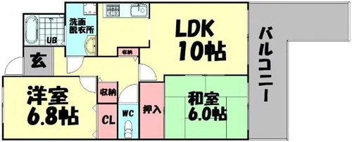 WEST関空泉南ハイツ【5階】の間取り