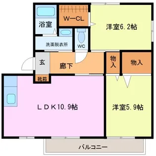 アーナリー2番館【201号室】の間取り