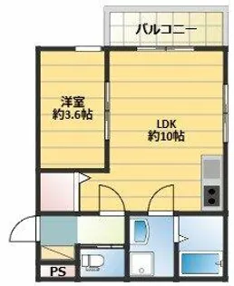 福岡県久留米市西町【アパート】の間取り