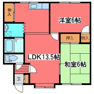 ハイツ第2クラークヒル【1階】の間取り