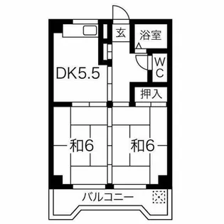 メゾンドゥ田園B棟【107号室】の間取り